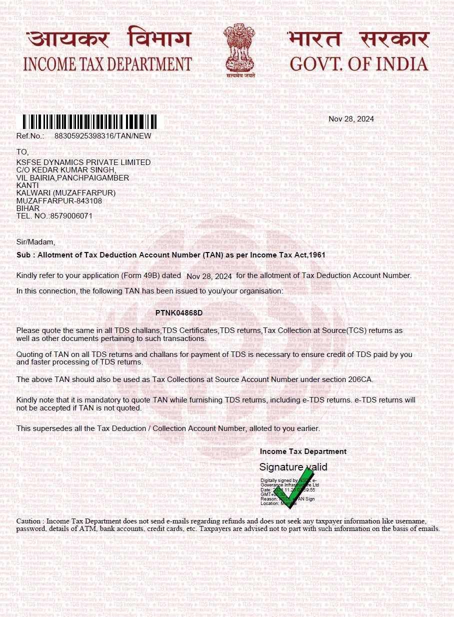 TAN Registration